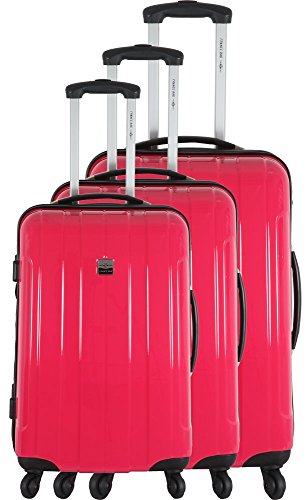 Valise rigide polycarbonate 70 cm grande capacité fuchsia légère