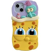 Ultra Thick Soft Silicone 3D Cartoon Phone Case for Apple iPhone 11 iPhone11 Yellow Animation Anime Character Ocean Sea Cute Lovely Fun Cool Kids Girls Boys Women