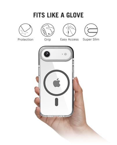 Image of DailyObjects Stride Clear 2.0 Magnetic Case Cover Compatible with iPhone Air | Wireless Charging Slim Back Cover | 2 Layer Edge Protection & Shockproof