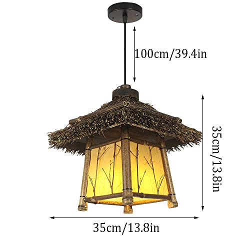 Lanterne carrée pour éclairage chaleureux sans éblouissement lustre tressé main - 7
