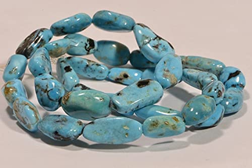 Perles turquoise Nevada naturelles véritables de qualité supérieure pour bijoux artisanaux uniques
