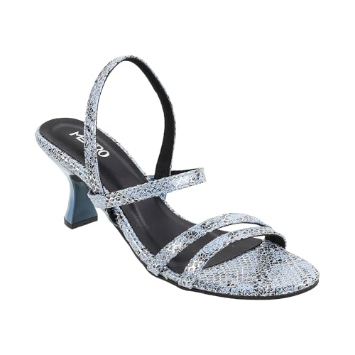 Image of Metro Women Synthetic Leather Kitten Heel Fashion Sandal