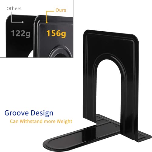 image for Jekkis 20pcs Metal Bookends for Shelves, 6.6