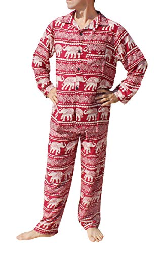 Full Funk Light Viscose Pajama Long Sleeve Shirt and Pants Set Sleepwear Nightwear
