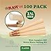 RAW Cones 1 1/4 Size: 100 Pack Patented Slow Burning Pre Rolled Rolling Papers & Tips, Classic Raw Paper, 84mm