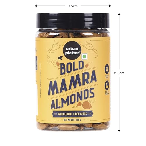 Image of Urban Platter Mamra Almonds, 250g (Rich in Healthy Fats and Protein | Nutrient-Dense | Premium Almond Variety)
