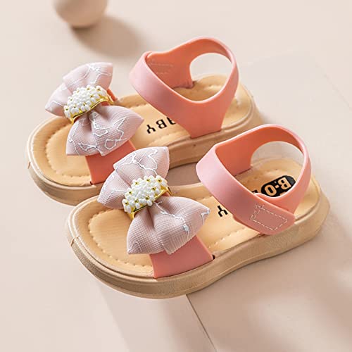 Toddler Girls Open Toe Bowknot Sandals Summer Flat Wide Shoes Toddler Kids Stylish Beach Flats Girls Slippers2