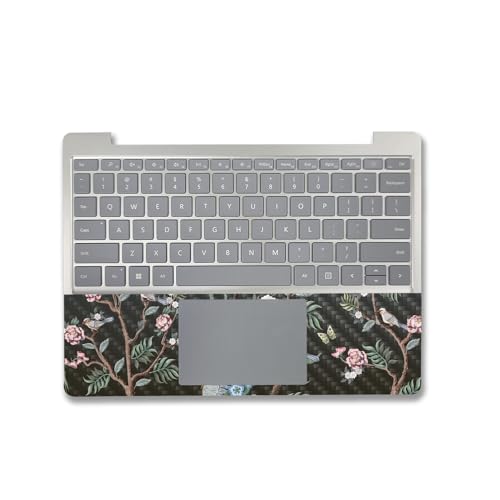 Image of MightySkins Carbon Fiber Skin Compatible with Microsoft Surface Laptop Go 3 (2023) Full Wrap Kit - Asian Fabric | Protective, Durable Textured Carbon Fiber Finish | Made in The USA
