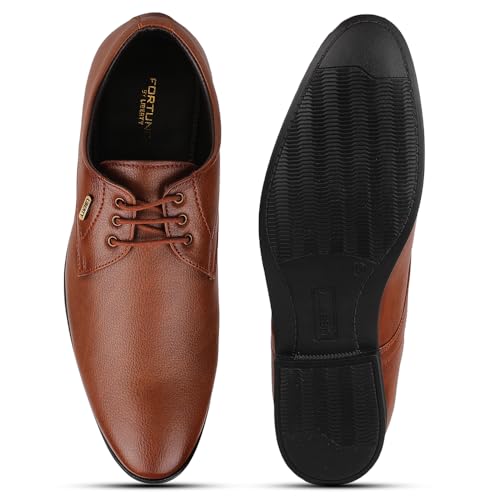 Image of Liberty Fortune HOL-130E Formal Lacing Derby Shoes for Men with PVC Sole | PU Outsole | Comfortable & Lightweight | Cushioned Footbed | Durable & Trendy Design