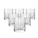 Price comparison product image Luigi Bormioli 7540470 Bach Box of 6 Short, Clear Crystal Tumblers, 7.5 x 7.5 x 9 cm