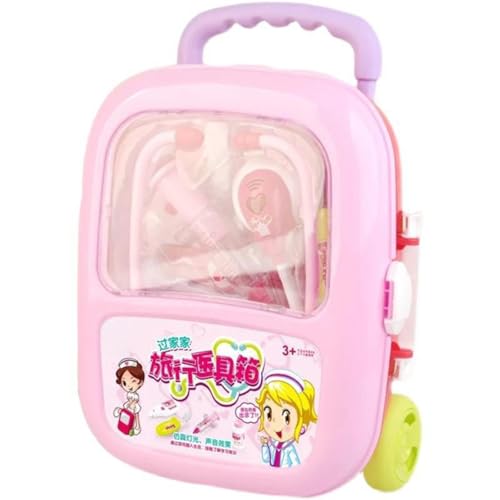 インタラクティブ医療ごっこ遊びスーツケース リアルな聴診器用 & 創造性と細かい運動能力を向上させる ドクターおもちゃのスーツケース