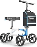 Knee Scooter，Knee Scooter for Adults for Foot Surgery，Knee Walker for Foot Injuries Compact Crutch Alternative with Dual Braking System (Blue)