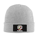 berretto in maglia coat of arms of panama flag panamian emblem berretto a maglia morbida unisex cappello a cuffia per ciclismo donna corsa