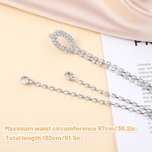 Sparkly Belts for Women, Diamond Belts Rhinestone Bling Chain Belts for Dress Sparkle Thin Belts for Women for Wedding Party3