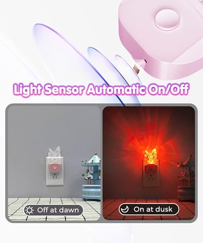 Image of L LOHAS LED Kids Night Light, Butterfly Night Light for Kids, Colored Mode