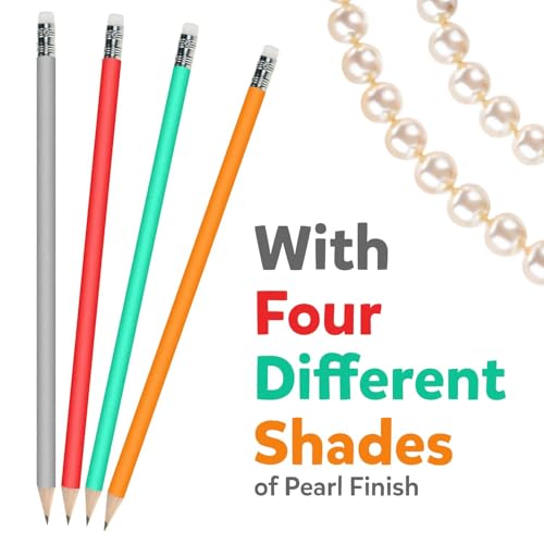 Image of Pencils | Super Fun Unicorn & Space Cartoon Theme Dark Lead Pencils for Kids | HB Writing Pencils for Girls & Boys | School & Return Gift Stationery. (Pearl Pencil (100))