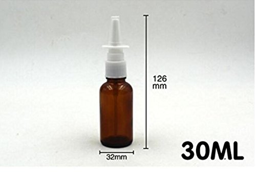 30Ml 6Pcs /1 Ounce Amber Glass Empty Nasal Sprayers Bottle #TOP1