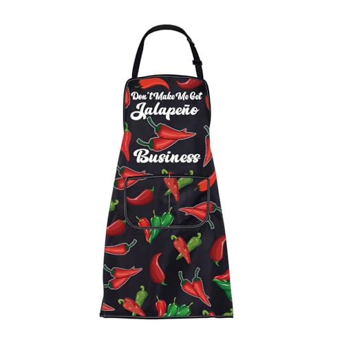 Tablier avec piment chaud en tissu résistant imprimé