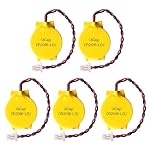 ViCep 5-Pack CR2016 CMOS Battery 3V Motherboard BIOS Batteries with 2 Wire Leads and SHR Connector Computer Replacement