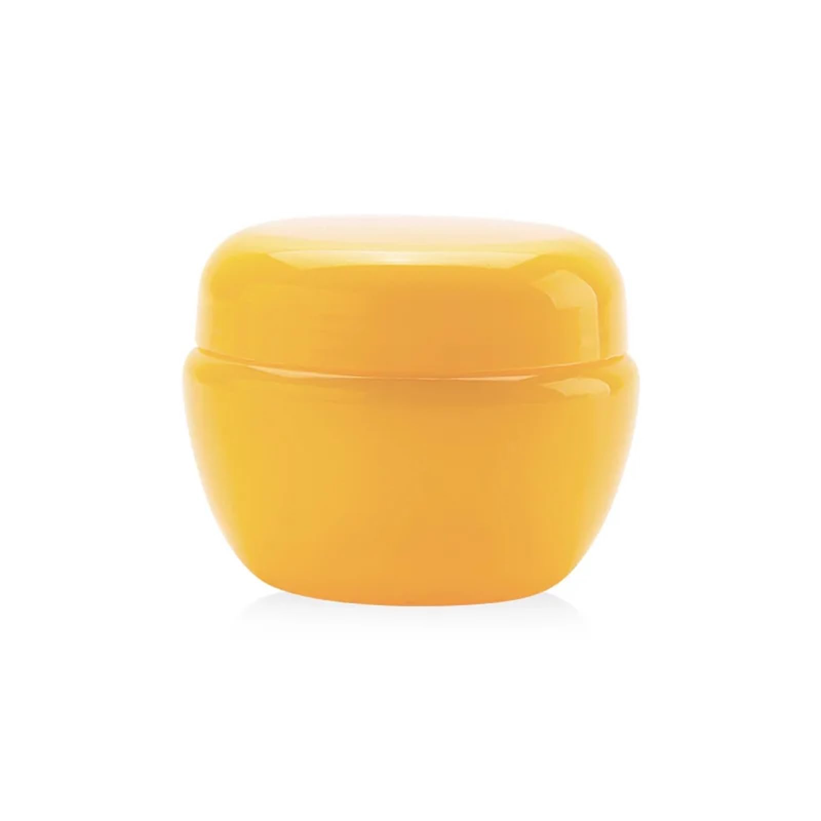Travel Size Jars 50pcs 5-10g Mushroom Plastic Cosmetic Jars for Lip Balm Face Cream Lotion Samples(Yellow,10ml)