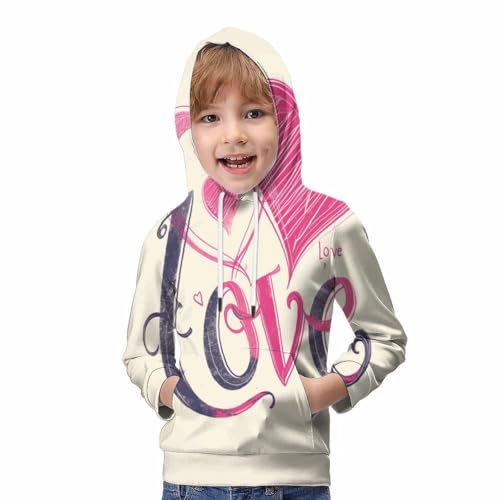 Sweat-shirt Amour 3D chaud pour hiver style décontracté ado 10-12 ans - 5