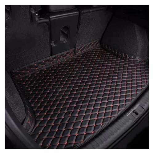 トランクマット に適合する ボルボ XC60 2018 2019 2020 2021 2022 2023 2024 2025 用 トランクマット 防水 カーゴライナー ブーツカーペット 後部座席マット(Black-Red)