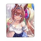 マウスパッド ウマ娘 ダイワスカーレット ゲーミングマウスパッド 小型 ほつれ防止ステッチ付き ノンスリップラバーベース 滑り止め 光学式対応 防水 事務用品 多用途 30*25cm
