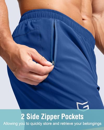 Image of G Gradual Men's Athletic Running Shorts with Zipper Pockets Quick Dry 7 inch / 5 inch / 9 inch Workout Gym Shorts for Basketball Hiking
