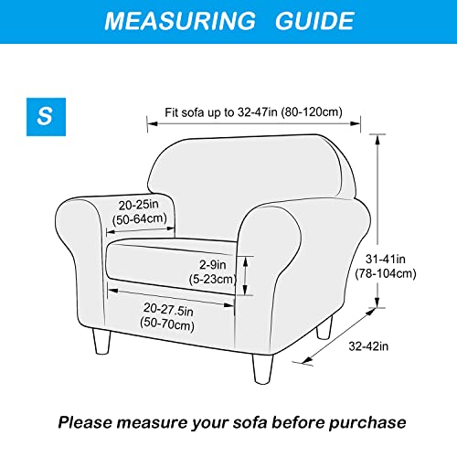 Obcreat 2 Pieces Sofa Slipcover Stretch Velvet Sofa Chair Covers Soft Armchair Cover With Elastic Bottom Non Slip Furniture Protector For Pets Kids (Green, Small) #TOP5