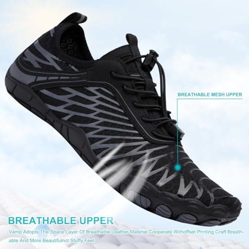 Image of Hike Barefoot Shoes Womens Men,Unisex Barefoot Water Shoes Breathable, Anti-Slip Hiking Footwear for Athletic Wide Toe Shoe Footwear for Hiking, Walking, Running, Yoga, and Water Sports