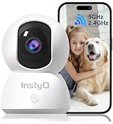 InstyQ Indoor Security Camera, Pet Camera for Home Security with Auto Tracking, Human/Pet Detecti...