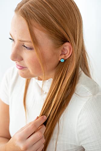 Stud Earrings, Rose Red, 10 Mm, Handmade, Stainless Steel Posts For Sensitive Ears #TOP7