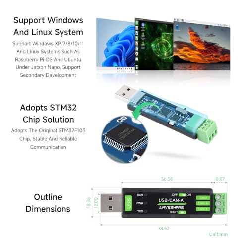 Adaptateur USB vers CAN bus LUCKFOX conversion rapide STM32 Model A - 6
