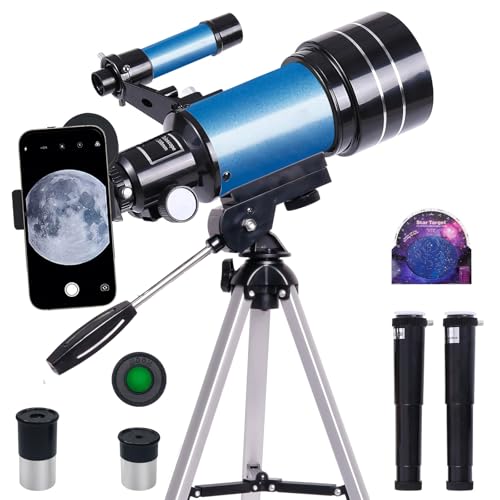 Telescopio refractor astronómico 70mm 15x-150x para principiantes miniatura 1