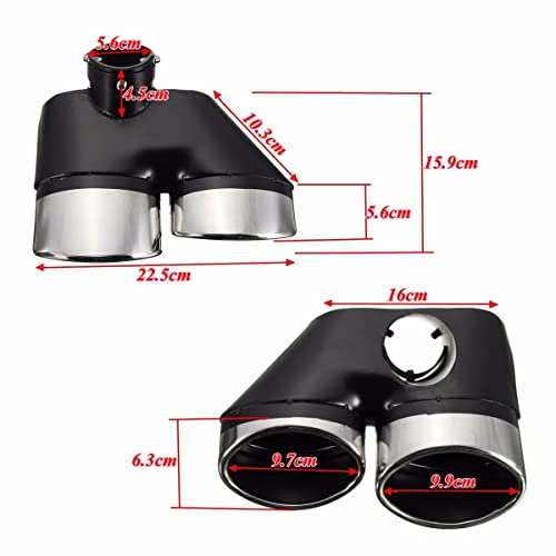 Puntas de escape para Mercedes Benz W220 S350 S320 S500 en acero inoxidable, un par de silenciadores 3