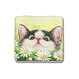 Vanity Mirror Kawaii Cat Design Shatterproof Pocket Mirror Unique Double Sided Magnifying Portable C