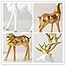 OUTASIGHT Nordic Style Origami Elk, Resin Sitting Standing Deer Statues, Reindeer Figurines, Ornaments Living Room TV Cabinet Wine Cabinet Gifts for Home Decoration (One Pair) (White)