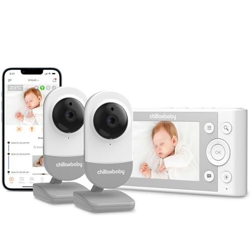 Image of Chillax Daily Video Baby Monitor - WiFi Smart Baby Monitor with Two Cameras & Parent Unit,App Support,HD Camera, Privacy Protection WiFi ON/Off Switch, 2-Way Audio,Night Vision,Cry Detection