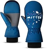 ThxToms Kinder Ski Handschuhe Fäustlinge | Winter Skihandschuhe -15℃ | Winddicht Wasserdicht Warm | PU Verdickt Kalt Wetter | Outdoor Sports Snowboard Skifahren | Junge und Mädchen für 2-10 Jahre