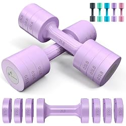 Sportneer Adjustable Dumbbells Hand Weights Set: 5 lb Dumbbell Set of 2 Each 2lb 3lb 4lb 5lb Free Weights Fast Adjust Weight 4 In 1 Weights Dumbbells Set for Women Men Home Gym Exercise Training