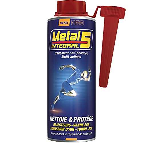 M&eacute;tal 5 - Int&eacute;gral Anti Pollution Diesel - 500ml - Facilite le Passage du Contr&ocirc;le Technique - Nettoie les Injecteurs/Vanne EGR/Admission d'Air/Turbo/FAP