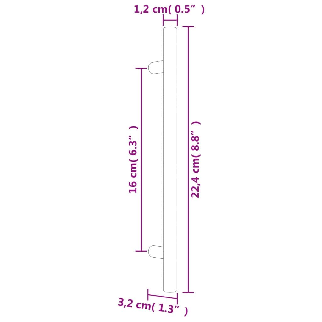 20 maniglie per mobili, color argento, 160 mm, in acciaio inox, per armadio, cassetto, cassettiera, porta, design moderno, per cucina, bagno, camera da letto, soggiorno, ufficio