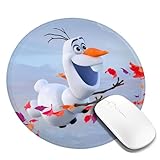 アナと雪の女王 丸形 ゲーミングマウスパッド かわいい マウスパッド ゲーミングマウスパッド 防水 滑り止め 水洗い 耐久性 おしゃれ マウス用パッド ズ オフィス、自宅兼用