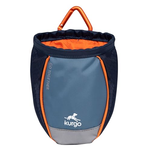 Kurgo Go Stuff-It Futterbeutel, Hält Hunde-Leckerlis frisch, Ideal für Hundetrainings, 11 cm breite Öffnung, Navy