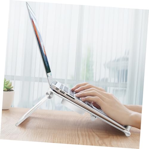 Base para Laptop Gatuida con Ventiladores Ajustable Blanca miniatura 3