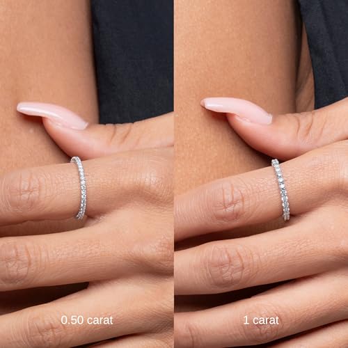 Amazon Essentials IGI Certified Lab Grown Diamond Eternity Band in Solid 14k Gold (VS1-VS2 Clarity, G-H Color) - Eternity Ring - Stackable Rings for Women4