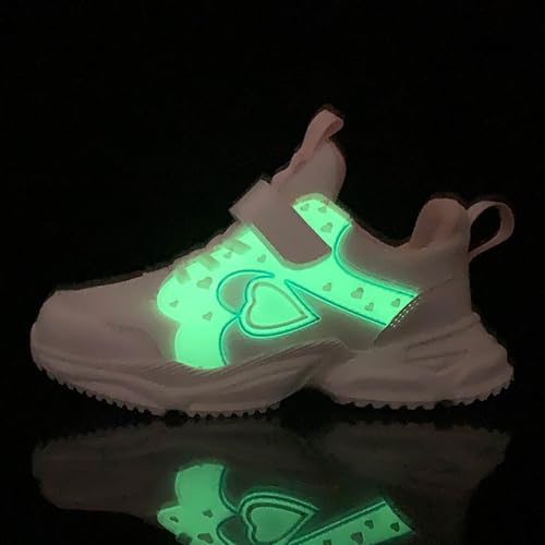 IWIHMIV Girls' Athletic Shoes Girls Slip On Shoes Breathable Toddler Running Walking Sports Sneakers4