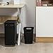 UUJOLY Plastic Small Trash Can Wastebasket, Garbage Container Basket for Bathrooms, Laundry Room, Kitchens, Offices, Kids Rooms, Dorms, 3.5 Gallon, Black
