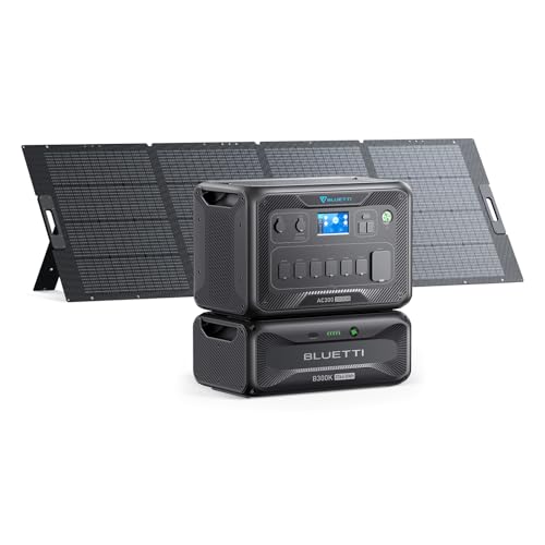 BLUETTI Solar Generator AC300 & B300K Expansion Battery with 350W
