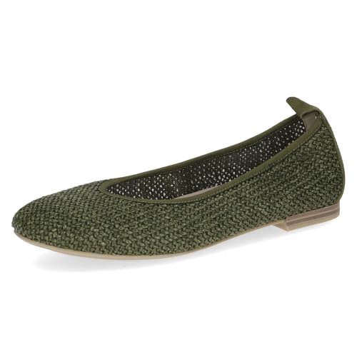 CAPRICE Ballerines Femme à Talon, Kaki (Khaki Comb), 38 EU